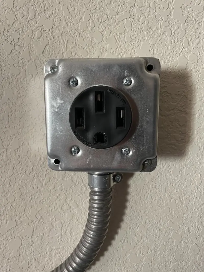 NEMA 14-50 outlet installed for Electrical Panel Upgrade in Coachella